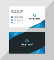 modern creative simple clean business card or visiting card design template with unique shapes Free Vector