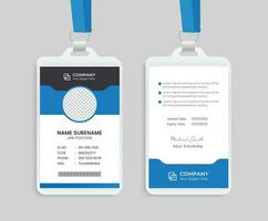 Corporate modern business id card design template. Company employee id card template. Creative company id card template Free Vector. vector