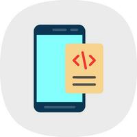 Mobile Coding  Vector Icon Design