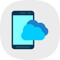 Mobile Cloud  Vector Icon Design