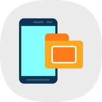 Mobile Folder  Vector Icon Design