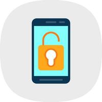 Mobile Unlock  Vector Icon Design
