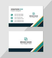 Modern creative business card and name card, horizontal simple clean template vector design, layout in rectangle size, stylish business card template or visiting card design template Free Vector