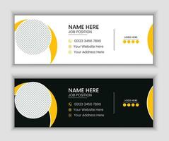 Email signature template or email footer and personal social media cover design. Corporate Email Signature Design. Email signature template design. vector