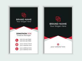 Corporate and modern business card. Creative and clean vertical business card template. Free Vector. vector