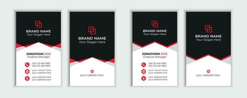 Corporate and modern business card. Creative and clean vertical business card template. Free Vector. vector