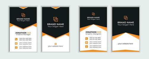 Corporate and modern business card. Creative and clean vertical business card template. Free Vector. vector