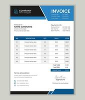 Corporate business invoice design vector template. Minimal Corporate Business Invoice design template bill form price invoice, business stationery design payment agreement design.