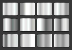 Silver Gradient Collection Set For Backgrounds. Collection of silver or platinum gradients. silver gradients. vector