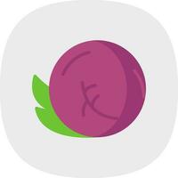 Red Cabbage Vector Icon Design