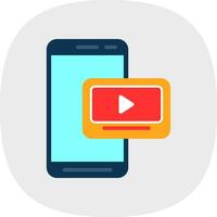 Mobile Video  Vector Icon Design