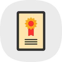 Certificate  Vector Icon Design