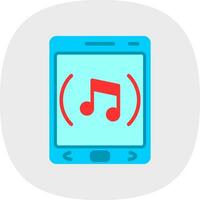 música aplicación vector icono diseño