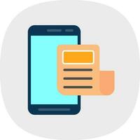 Mobile Newspaper  Vector Icon Design