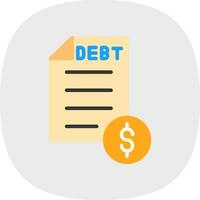 Debt Vector Icon Design