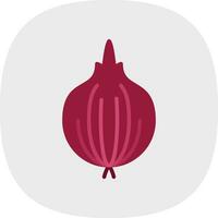 Red Onion Vector Icon Design