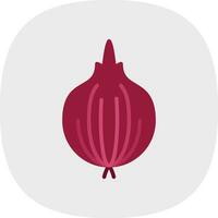 Red Onion Vector Icon Design