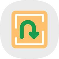 U Turn Vector Icon Design