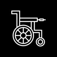 Wheel Chair Vector Icon Design