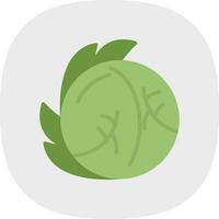 White Cabbage Vector Icon Design