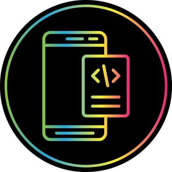 móvil codificación vector icono diseño