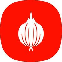 Red Onion Vector Icon Design