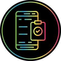 Mobile Check List  Vector Icon Design