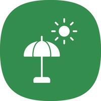 Sun Umbrella  Vector Icon Design