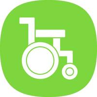 Wheel Chair Vector Icon Design