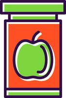 manzana mermelada vector icono diseño