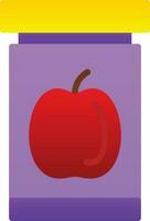 manzana mermelada vector icono diseño