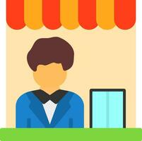 Shop Manager Vector Icon Design