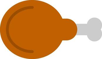 Chicken Leg Vector Icon Design