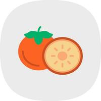 Persimmon Vector Icon Design