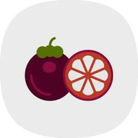 Mangosteen Vector Icon Design