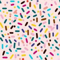 Texture of sweet sprinkles with hearts and stars - candies vector