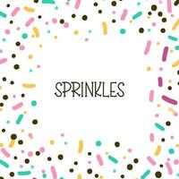 Texture of sweet sprinkles with hearts and stars - candies vector