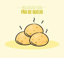 pao Delaware queijo, un pan queso - brasileño comida - minas alimento, mineiro vector