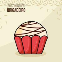 Brigadeiro Brasil - Brazil - Brazilian chocolate food vector