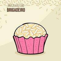 Brigadeiro Brasil - Brazil - Brazilian chocolate food vector