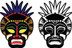 Traditional African mask vector image