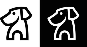 sencillo estilo perro logo, perro icono, canino símbolo , gráfico , plano sencillo perro vector acortar arte, negro y blanco perro logo modelo valores vector imagen