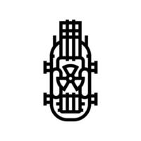 small modular nuclear reactor future technology line icon vector illustration