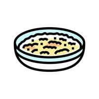 rice pudding bowl sweet food color icon vector illustration