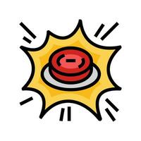 alert button color icon vector illustration