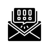 alert message glyph icon vector illustration