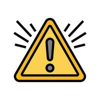 caution alert color icon vector illustration