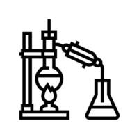 distillation apparatus engineer line icon vector illustration