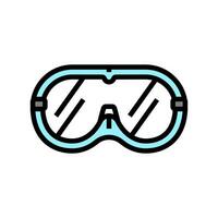 safety goggles engineer color icon vector illustration