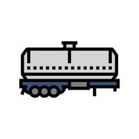 chemical tanker truck engineer color icon vector illustration